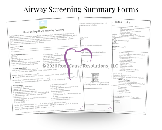 Airway Screening Summary Form - Root Cause Resolutions, LLC